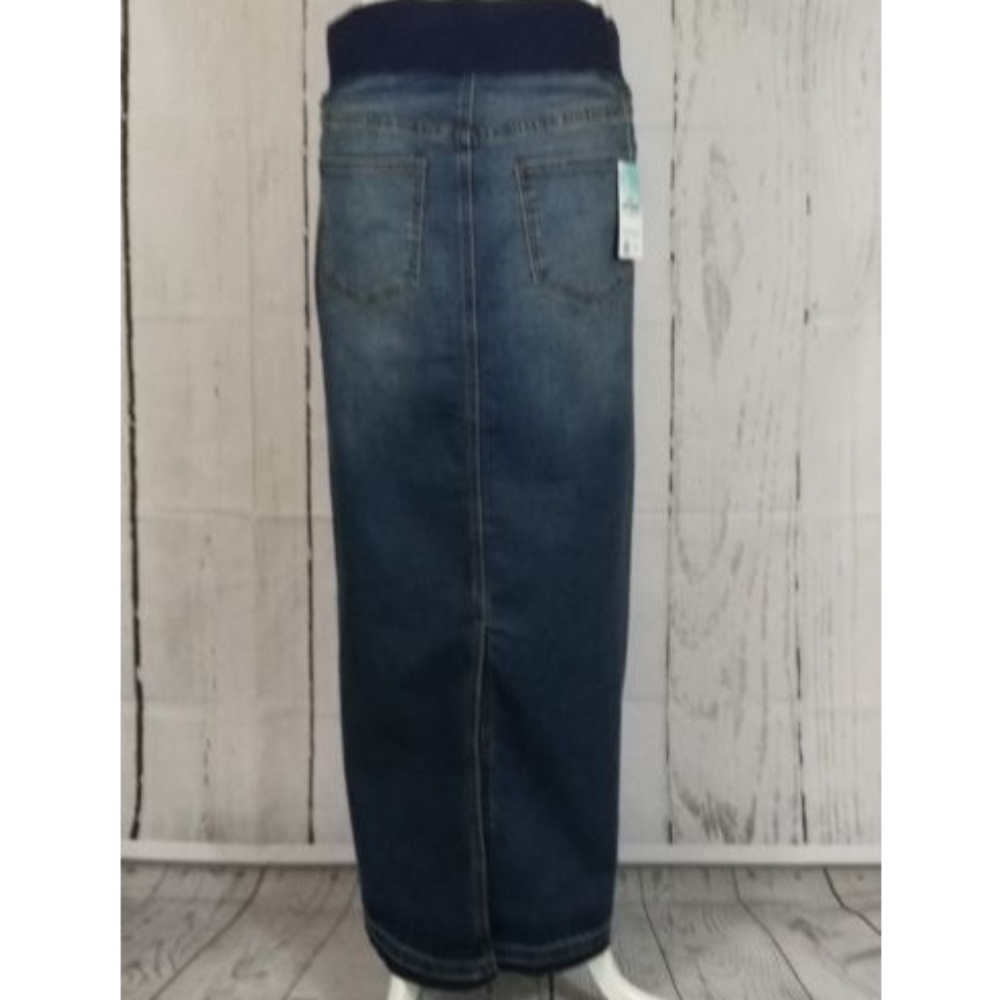 Long maternity denim jean skirt NWT gift 38.5"  - Picture 5 of 7